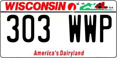 WI license plate 303WWP