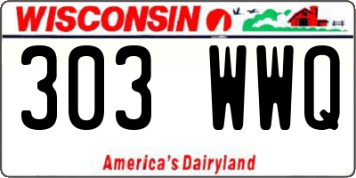 WI license plate 303WWQ