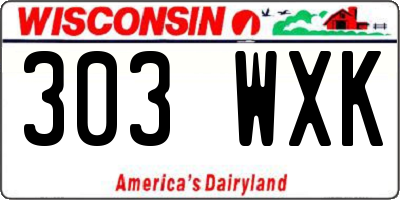 WI license plate 303WXK