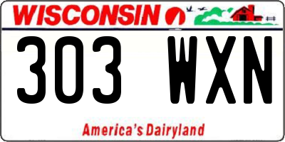 WI license plate 303WXN