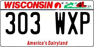 WI license plate 303WXP