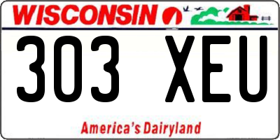 WI license plate 303XEU