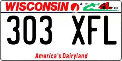 WI license plate 303XFL