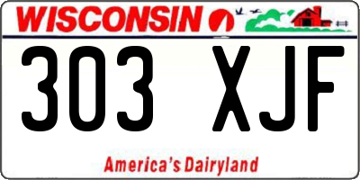 WI license plate 303XJF