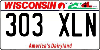 WI license plate 303XLN