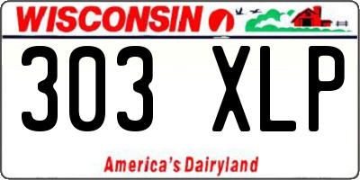 WI license plate 303XLP