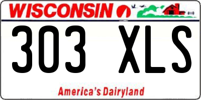 WI license plate 303XLS