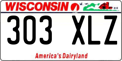 WI license plate 303XLZ