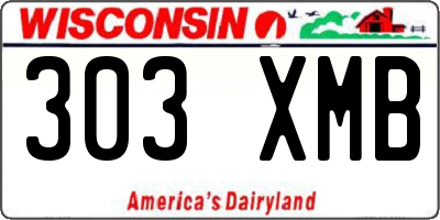 WI license plate 303XMB