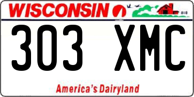 WI license plate 303XMC
