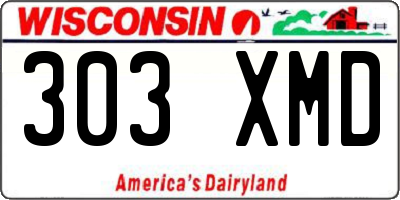 WI license plate 303XMD