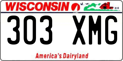 WI license plate 303XMG