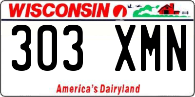 WI license plate 303XMN