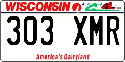WI license plate 303XMR