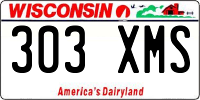 WI license plate 303XMS