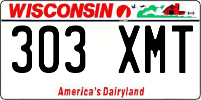 WI license plate 303XMT