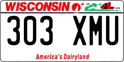 WI license plate 303XMU