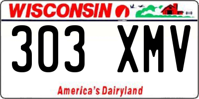WI license plate 303XMV