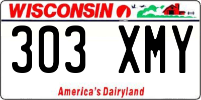 WI license plate 303XMY