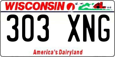 WI license plate 303XNG
