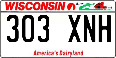 WI license plate 303XNH
