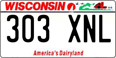 WI license plate 303XNL