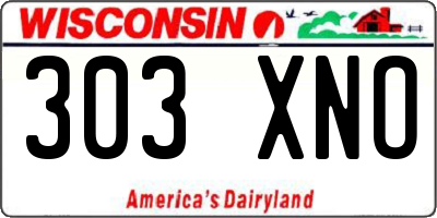 WI license plate 303XNO