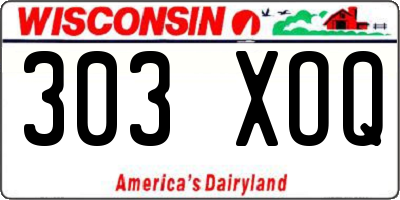 WI license plate 303XOQ