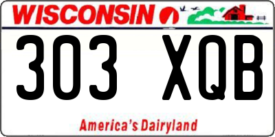WI license plate 303XQB