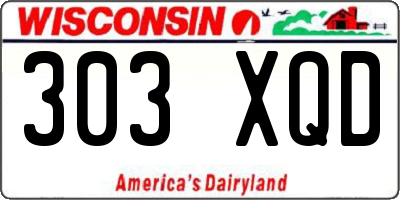 WI license plate 303XQD