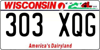 WI license plate 303XQG