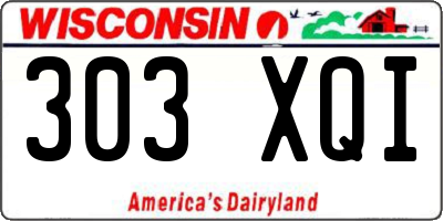 WI license plate 303XQI