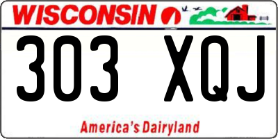 WI license plate 303XQJ