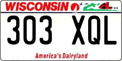 WI license plate 303XQL