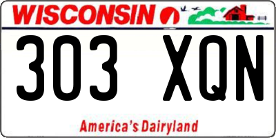 WI license plate 303XQN