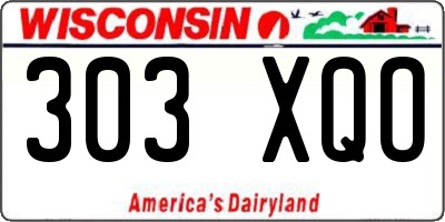 WI license plate 303XQO