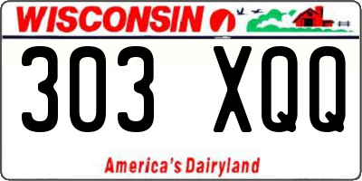 WI license plate 303XQQ