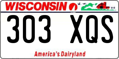 WI license plate 303XQS