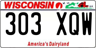 WI license plate 303XQW