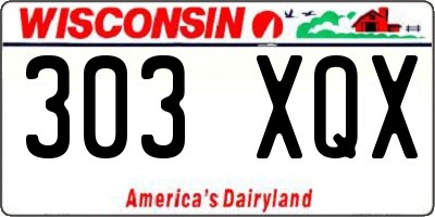 WI license plate 303XQX