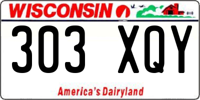 WI license plate 303XQY