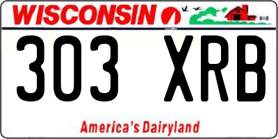 WI license plate 303XRB