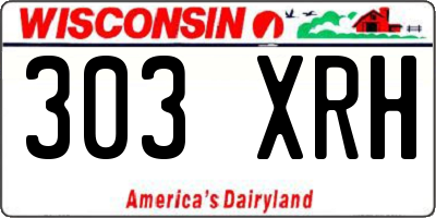 WI license plate 303XRH