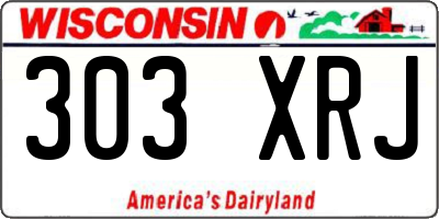 WI license plate 303XRJ