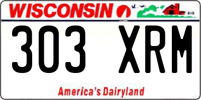 WI license plate 303XRM