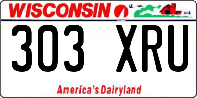 WI license plate 303XRU