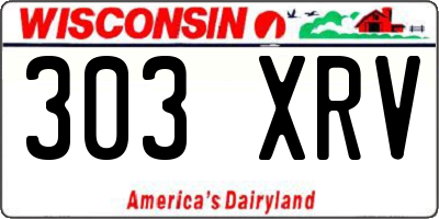 WI license plate 303XRV