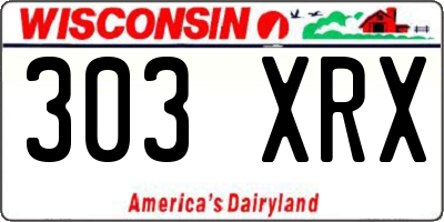 WI license plate 303XRX