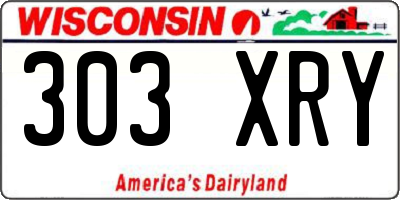 WI license plate 303XRY