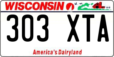 WI license plate 303XTA